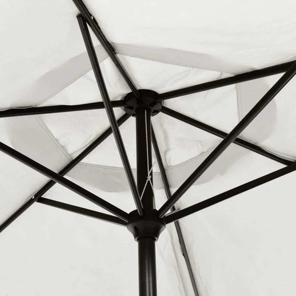 Skėtis nuo saulės, smėlio baltos spalvos, 200x224cm, aliuminis