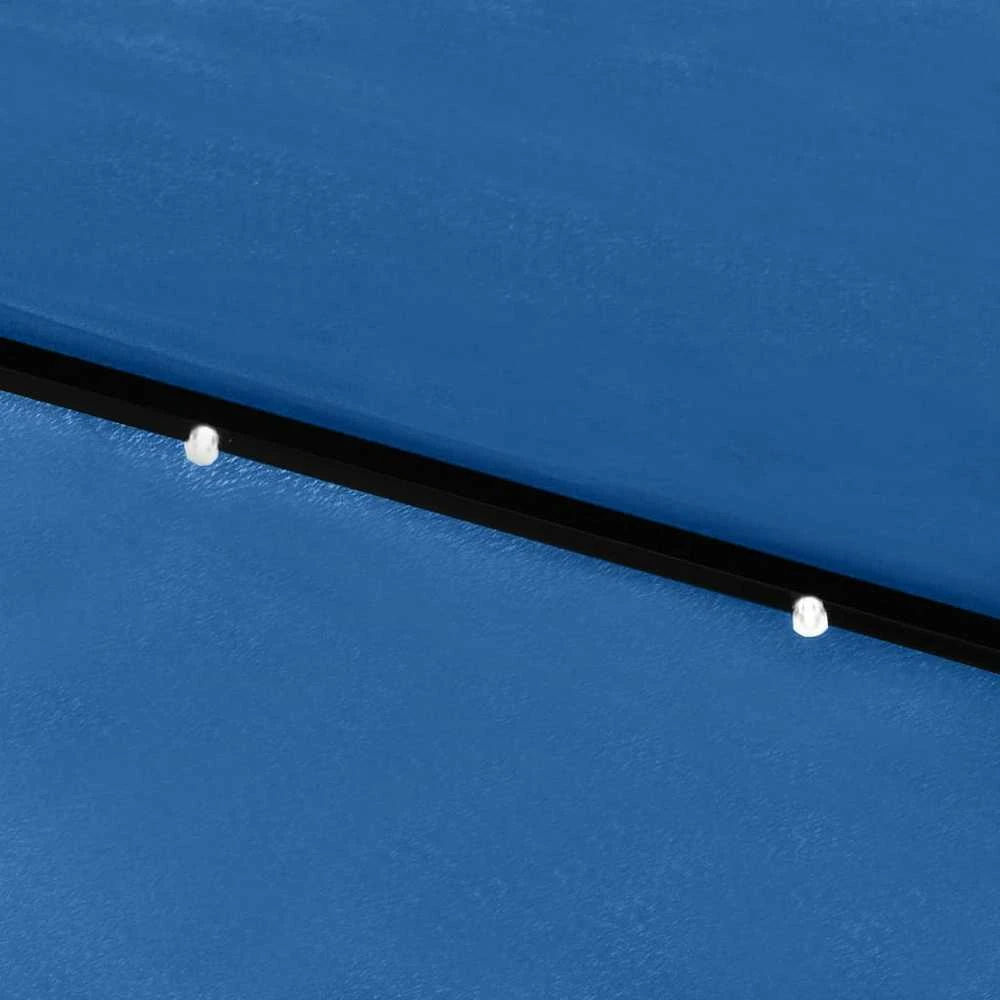 Skėtis nuo saulės su LED ir plieniniu stulpu, mėlynas, 2x3m