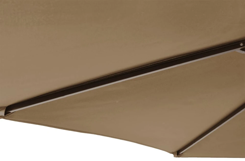 Skėtis nuo saulės su plieniniu stulpu, taupe, 225x225x212cm