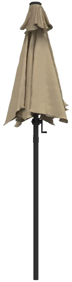 Skėtis nuo saulės, taupe spalvos, 200x224cm, aliuminis
