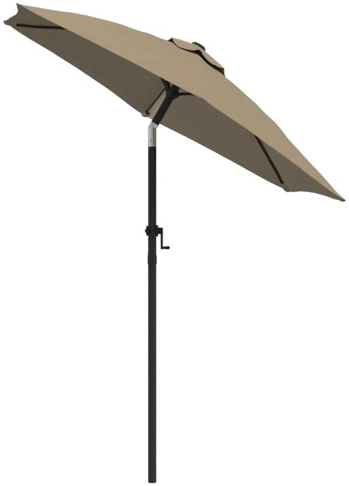 Skėtis nuo saulės, taupe spalvos, 200x224cm, aliuminis