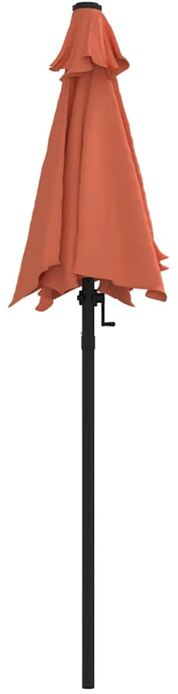 Skėtis nuo saulės, terakota spalvos, 200x224cm, aliuminis