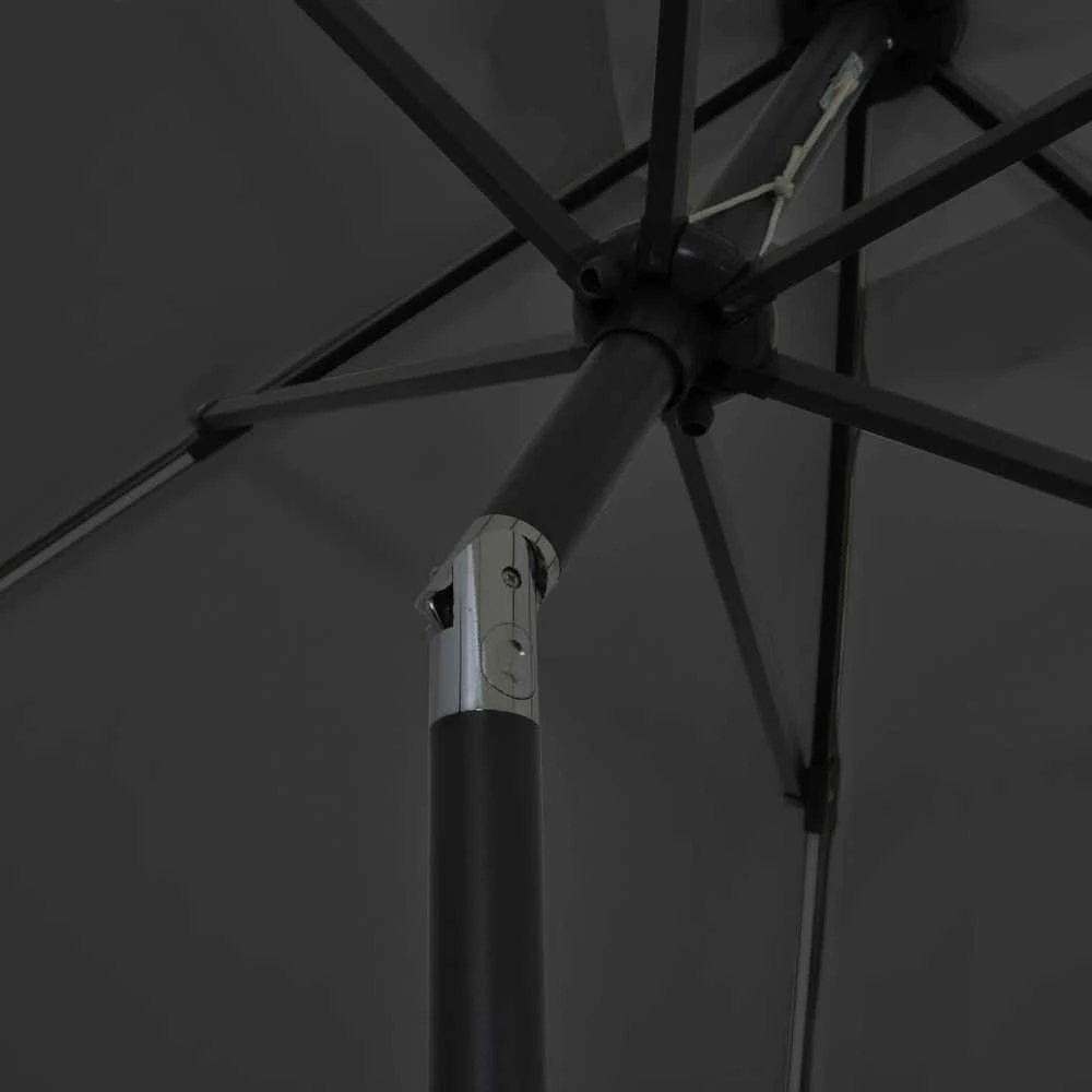 Sodo skėtis su LED ir aliuminio stulpu, antracito, 300cm