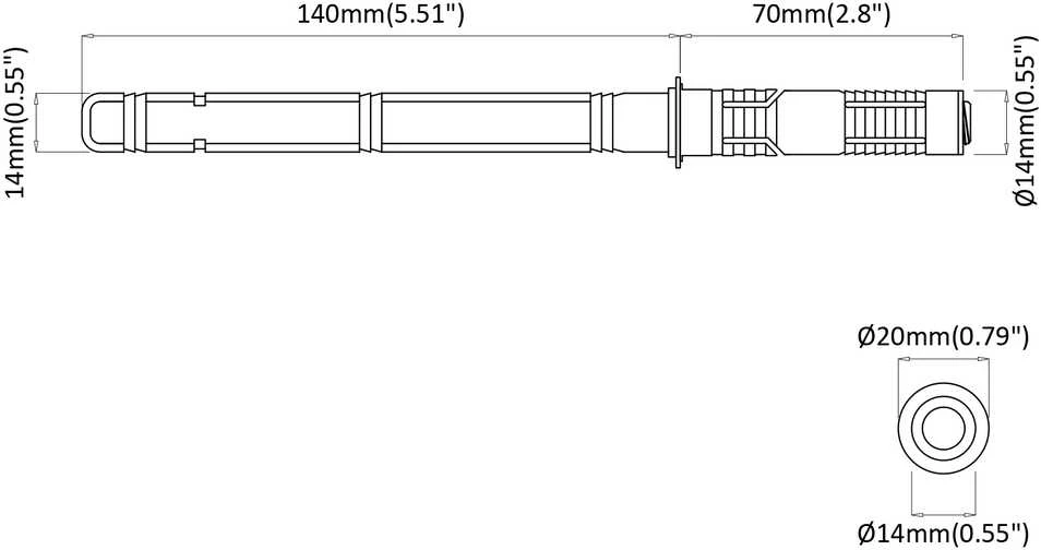 Svorio lentynų laikikliai 12 Smėlio Ø14 x 210 mm Plienas