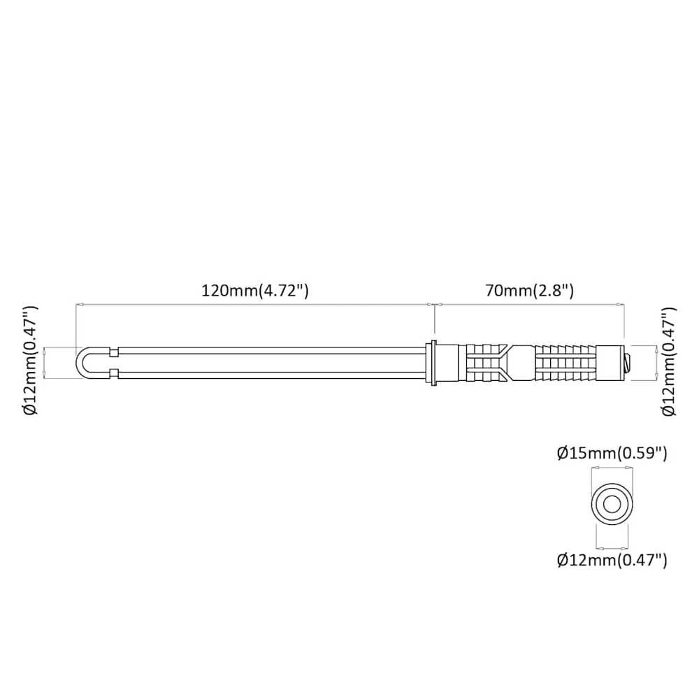 Svorio lentynų laikikliai 12 Smėlio Ø12 x 190 mm Plienas