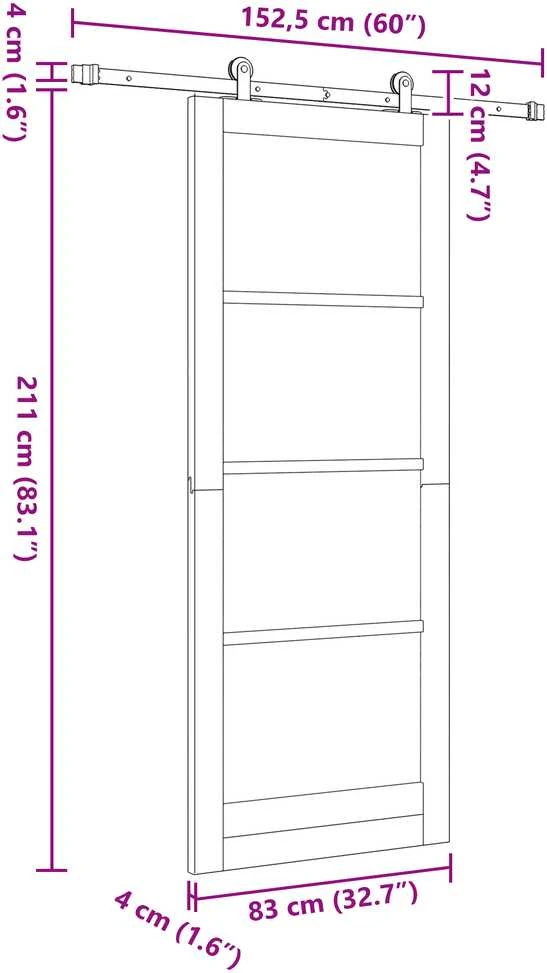 Slankios durys ORKDAL Balta 83 x 211 cm