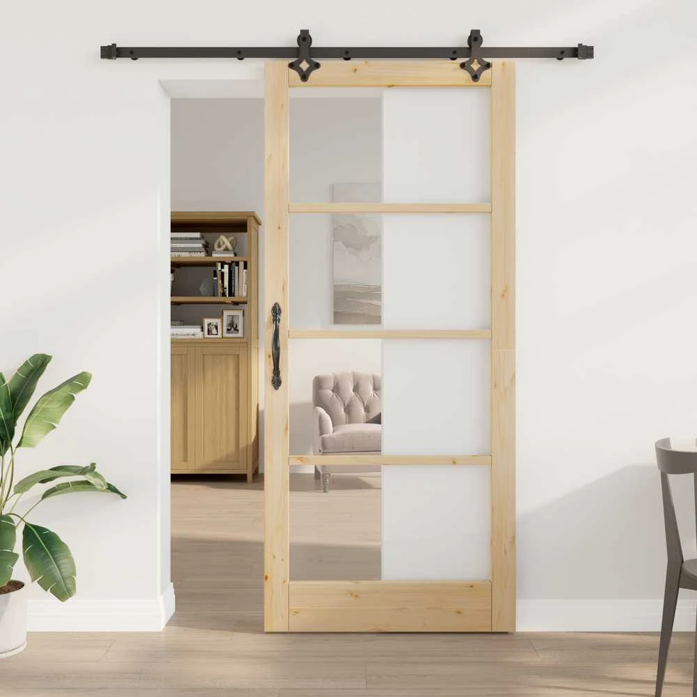 Slankios durys ORKDAL 93 x 211 cm Natūrali ir juoda