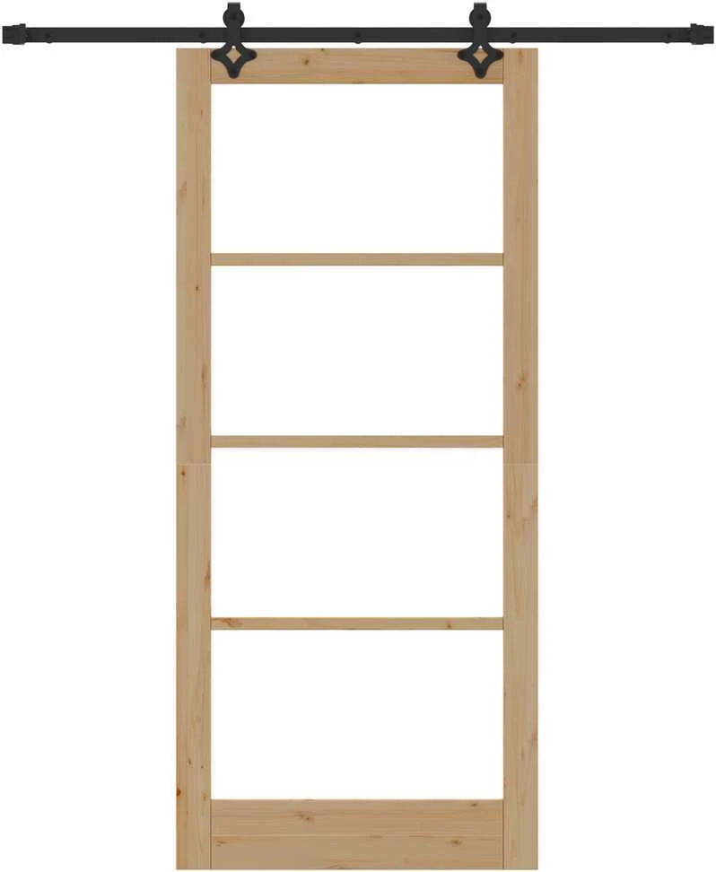Slankios durys ORKDAL 93 x 211 cm Natūrali ir juoda