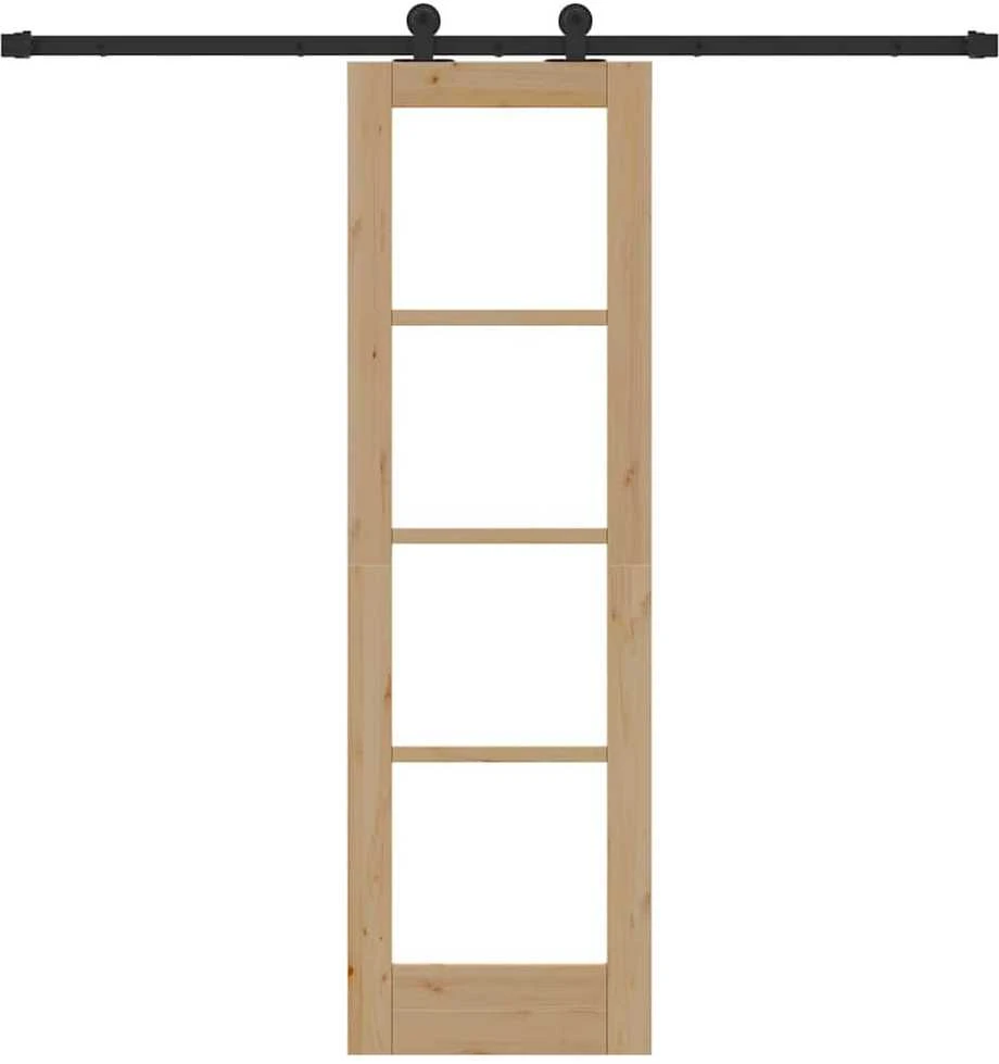 Slankios durys ORKDAL 61 x 198,5 cm Natūrali ir juoda