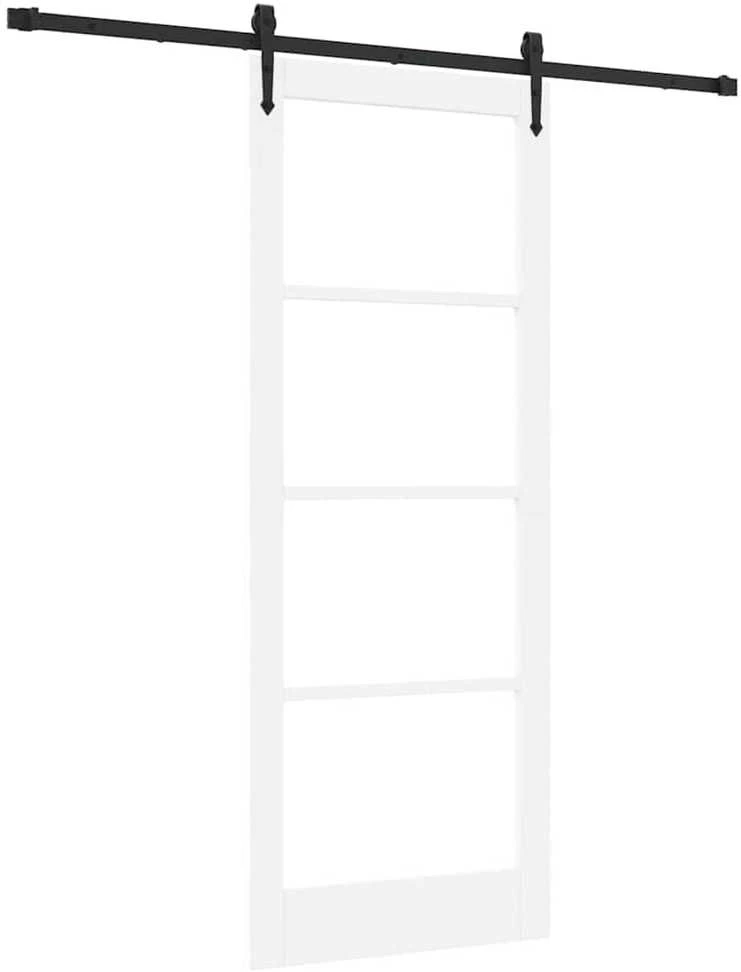 Slankios durys 83 x 211 cm Tvirtos pušies mediena ir stiklas