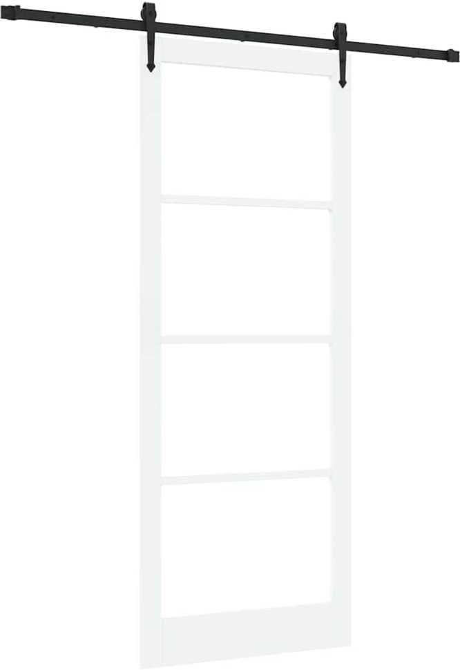 Slankios durys 93 x 232 cm Tvirtos pušies mediena ir stiklas