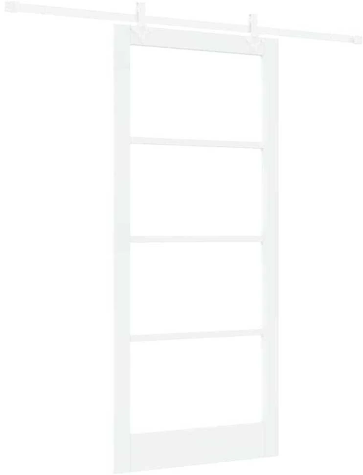 Slankios durys 93 x 211 cm Tvirtos pušies mediena ir stiklas