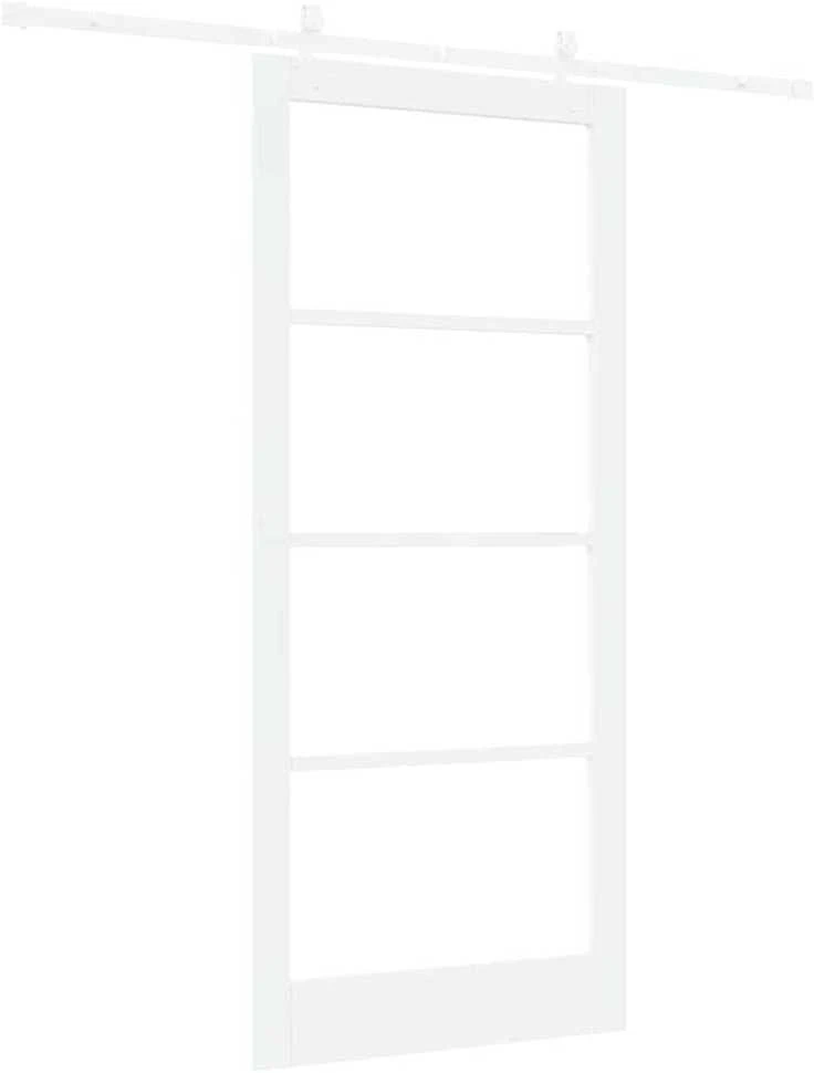 Slankios durys 93 x 211 cm Tvirtos pušies mediena ir stiklas