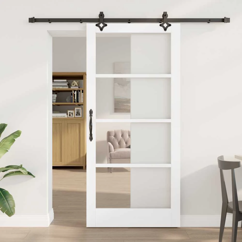 Slankios durys ORKDAL 93 x 202 cm Balta ir juoda