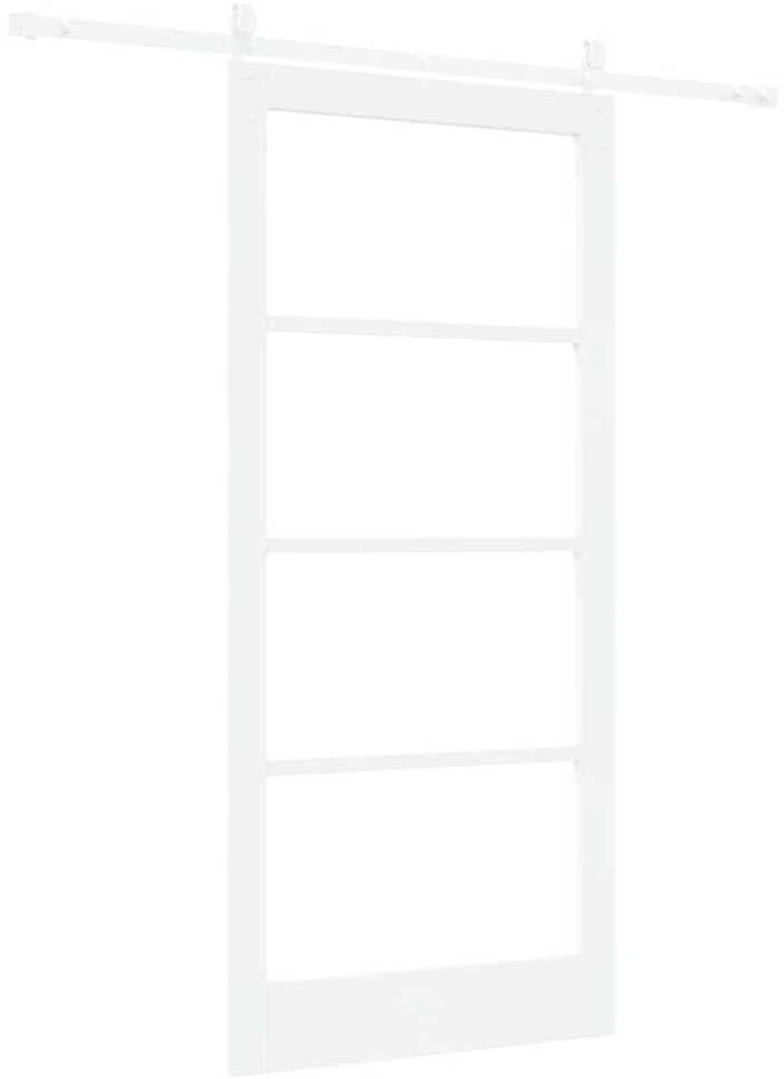 Slankios durys 93 x 202 cm Tvirtos pušies mediena ir stiklas