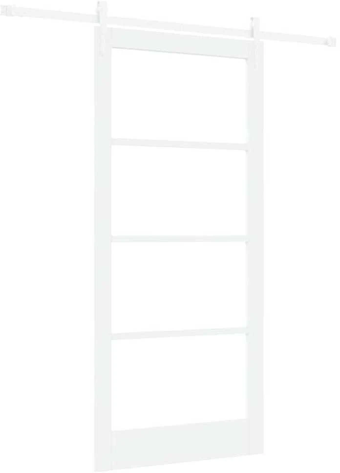 Slankios durys 93 x 202 cm Tvirtos pušies mediena ir stiklas