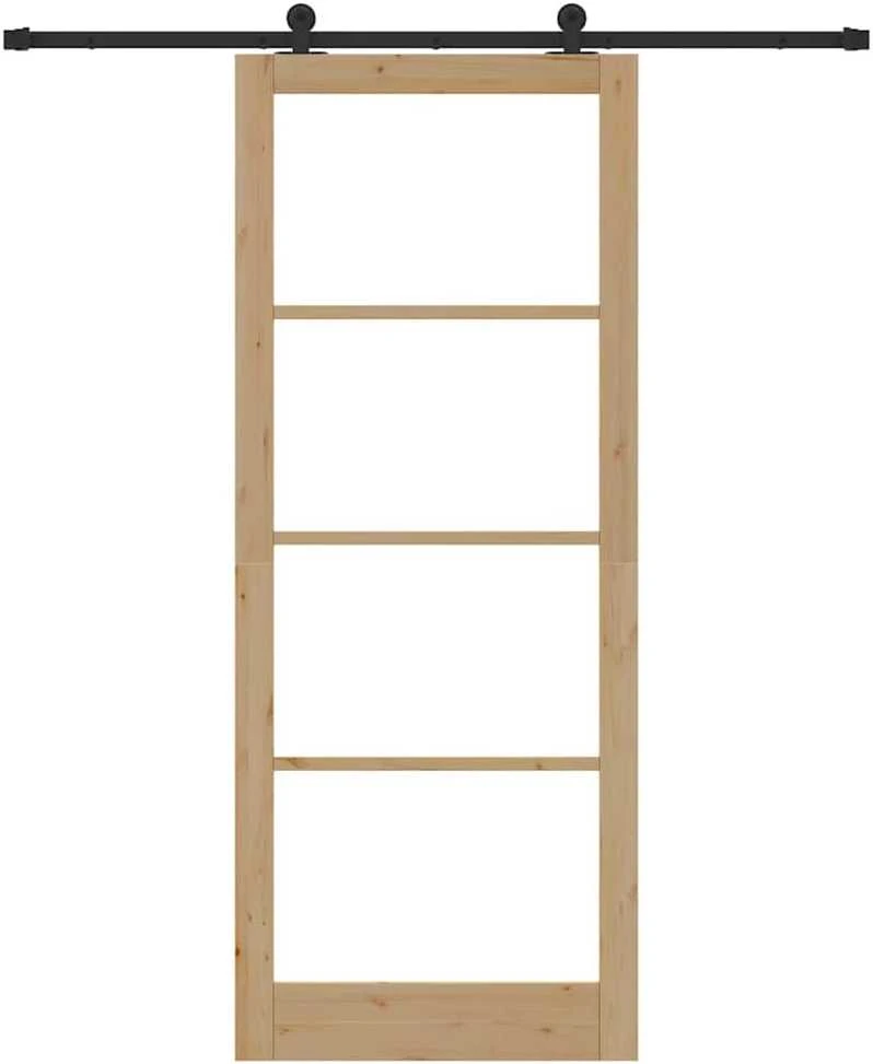 Slankios durys ORKDAL 93 x 232 cm Natūrali ir juoda