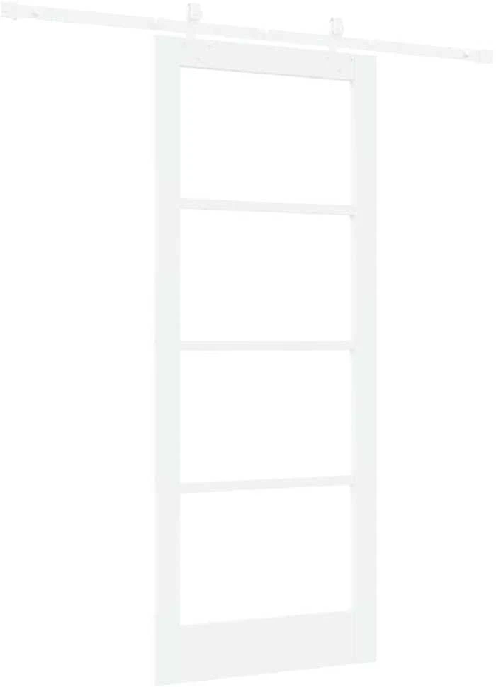 Slankios durys 83 x 202 cm Tvirtos pušies mediena ir stiklas