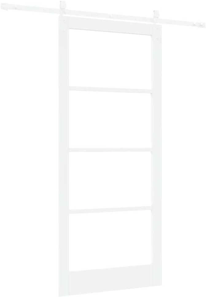 Slankios durys 93 x 211 cm Tvirtos pušies mediena ir stiklas