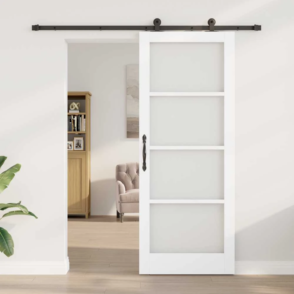 Slankios durys ORKDAL 83 x 211 cm Balta ir juoda