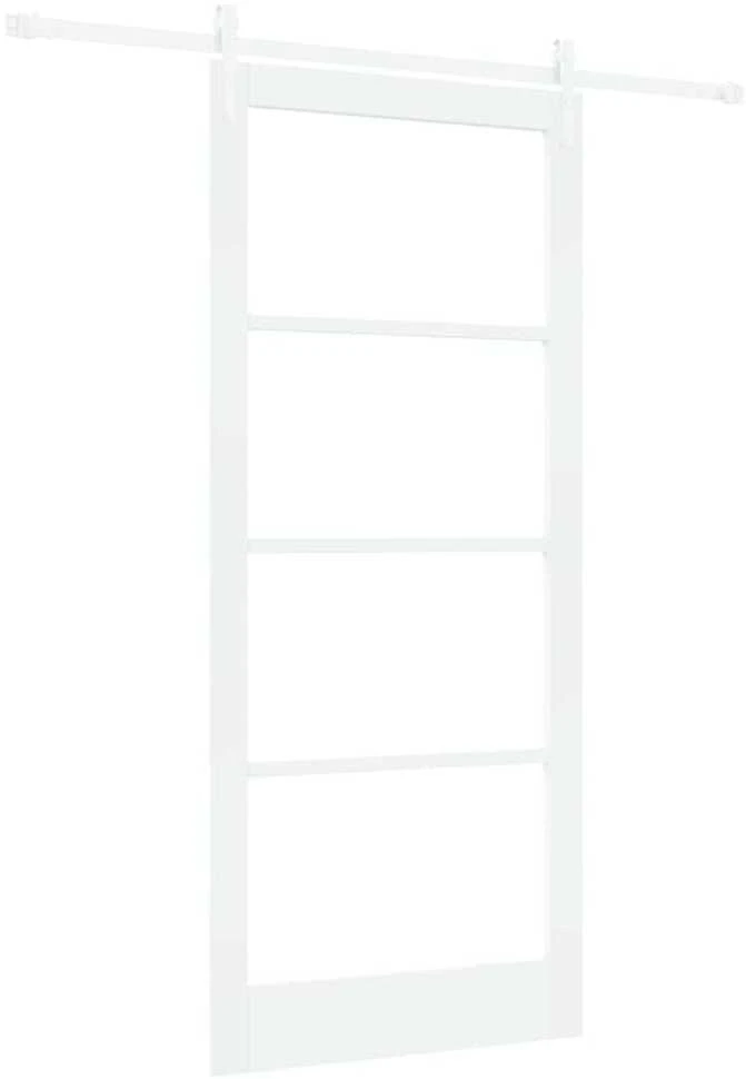 Slankios durys 93 x 211 cm Tvirtos pušies mediena ir stiklas