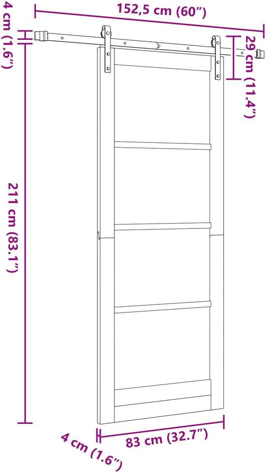 Slankios durys ORKDAL Balta 83 x 211 cm