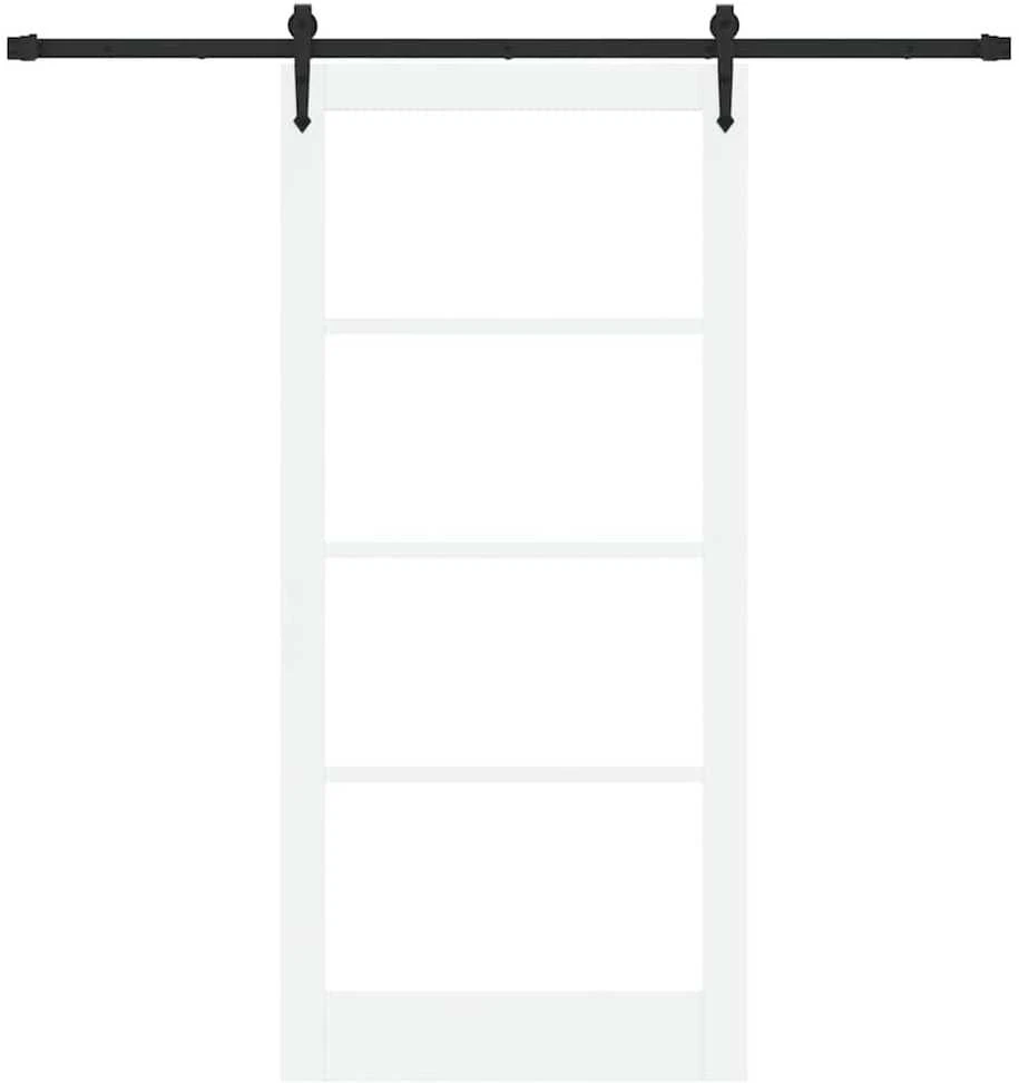 Slankios durys 93 x 202 cm Tvirtos pušies mediena ir stiklas