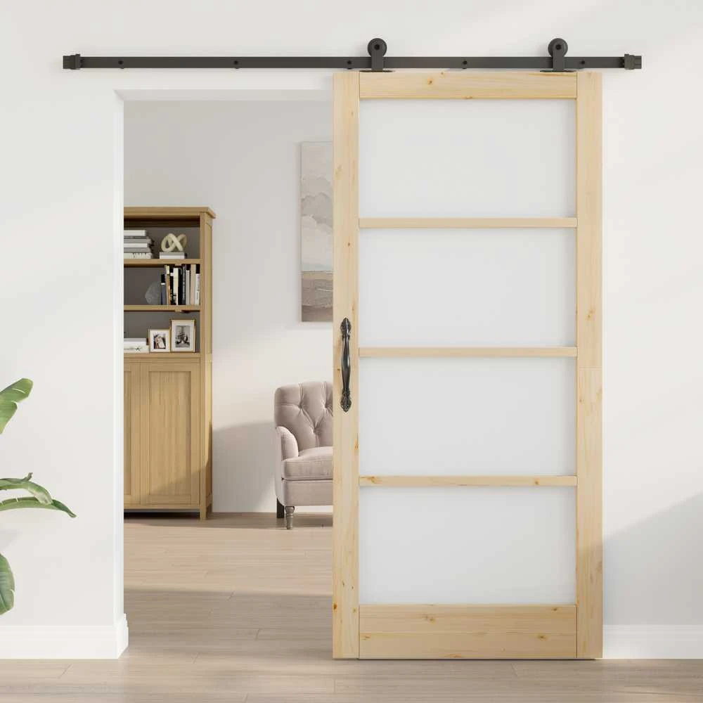 Slankios durys ORKDAL 93 x 202 cm Natūrali ir juoda