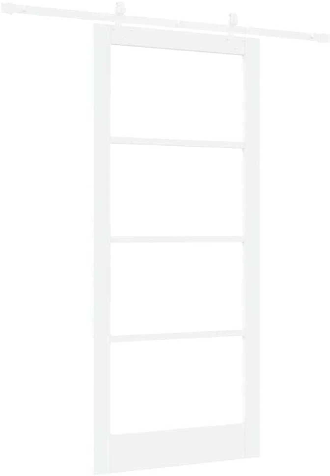 Slankios durys 93 x 211 cm Tvirtos pušies mediena ir stiklas
