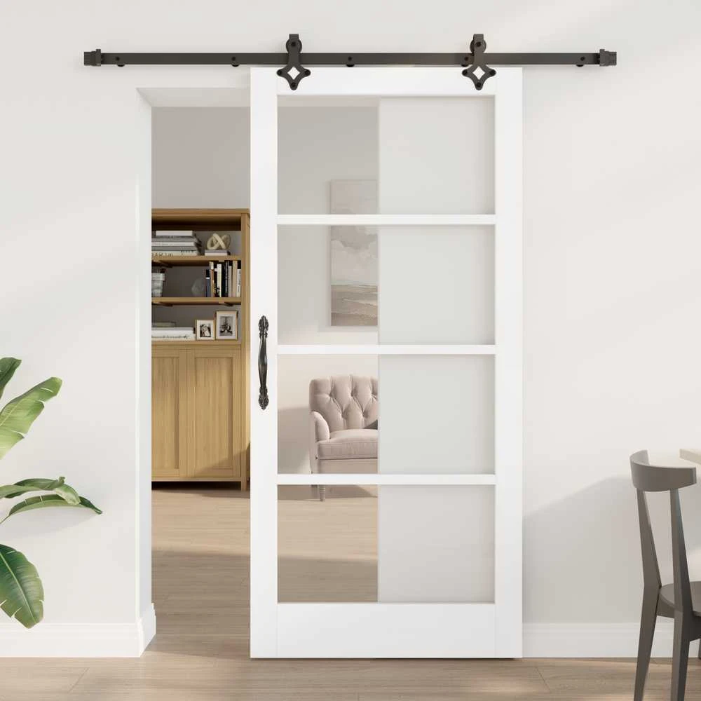 Slankios durys ORKDAL 93 x 202 cm Balta ir juoda