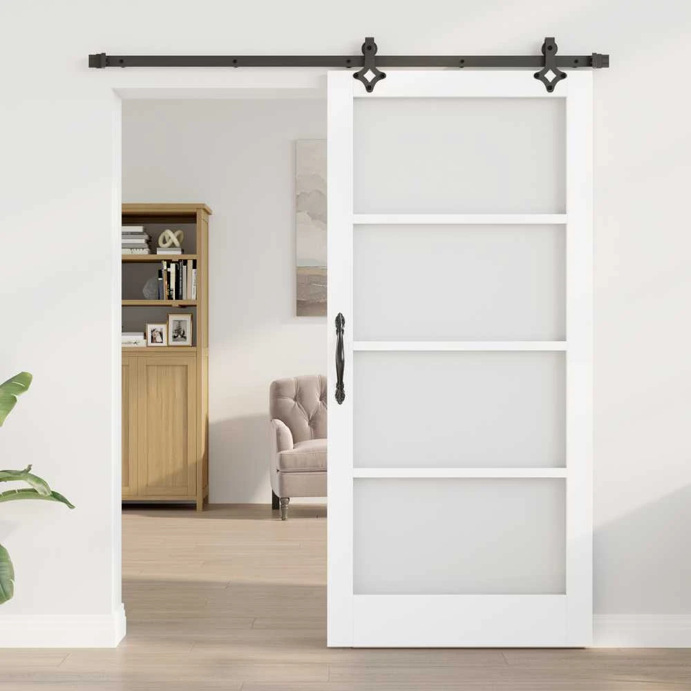 Slankios durys ORKDAL 93 x 202 cm Balta ir juoda