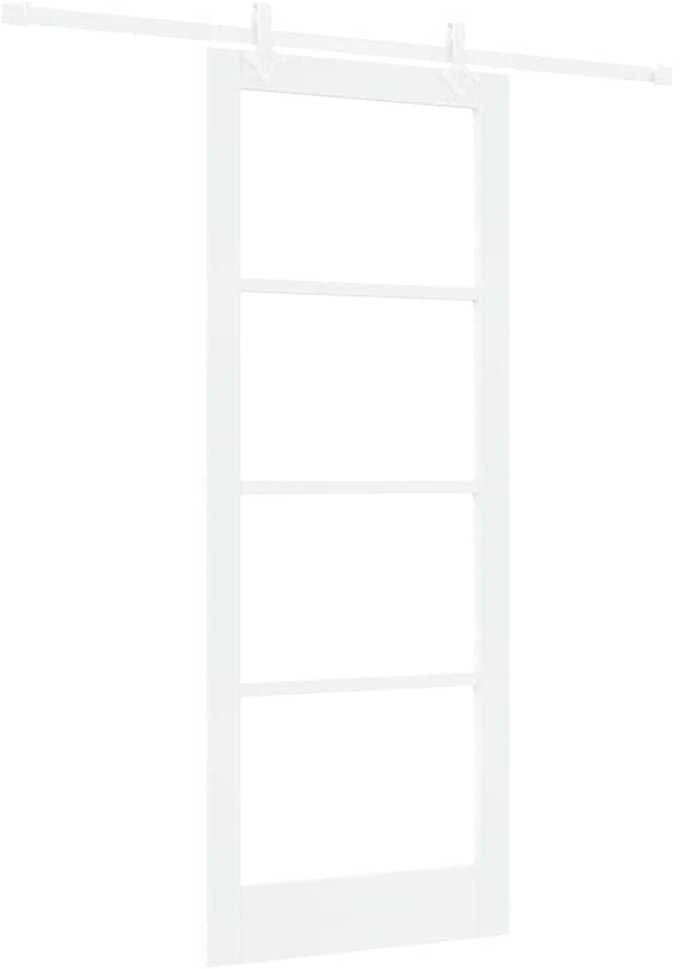 Slankios durys 83 x 211 cm Tvirtos pušies mediena ir stiklas