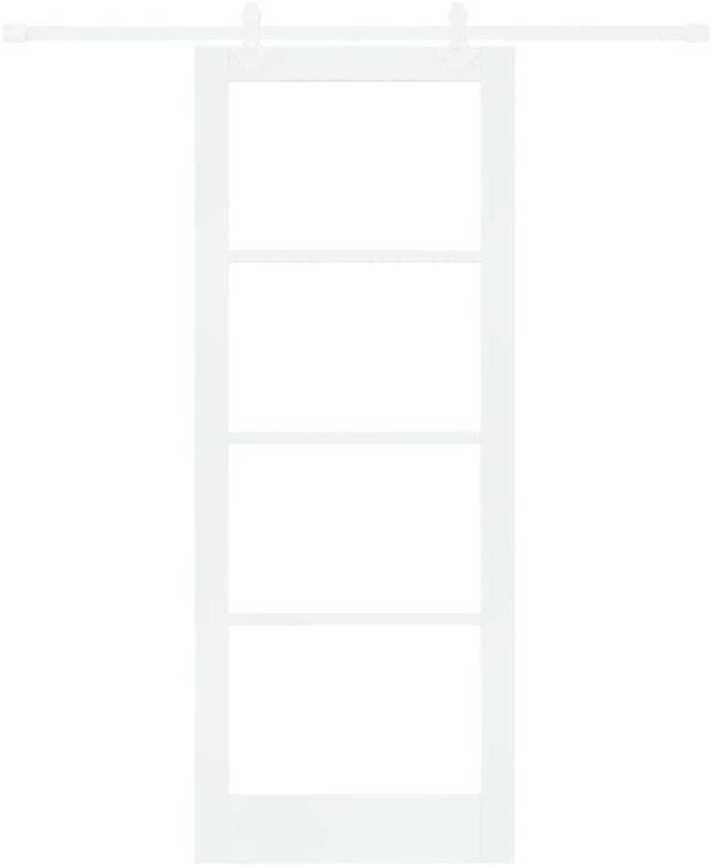 Slankios durys 83 x 211 cm Tvirtos pušies mediena ir stiklas