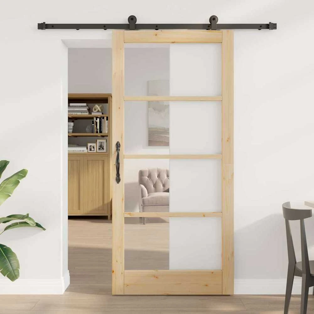 Slankios durys ORKDAL 93 x 202 cm Natūrali ir juoda
