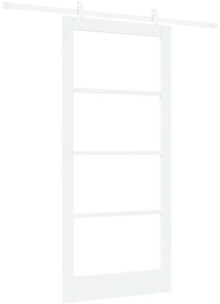 Slankios durys 93 x 202 cm Tvirtos pušies mediena ir stiklas