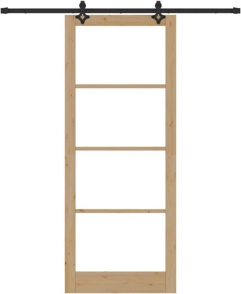 Slankios durys ORKDAL 93 x 232 cm Natūrali ir juoda