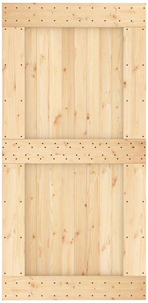 Slankios durys 100 x 210 cm Natūrali ir juoda