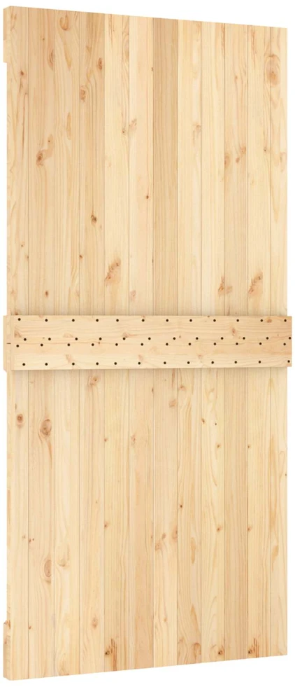 Slankios durys 100 x 210 cm Natūrali ir juoda