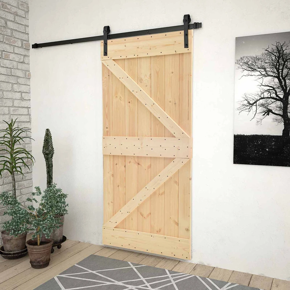 Slankios durys 100 x 210 cm Pušies medienos masyvas