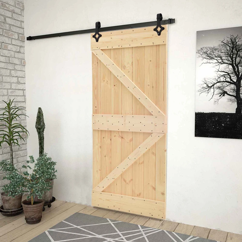 Slankios durys 100 x 210 cm Pušies medienos masyvas