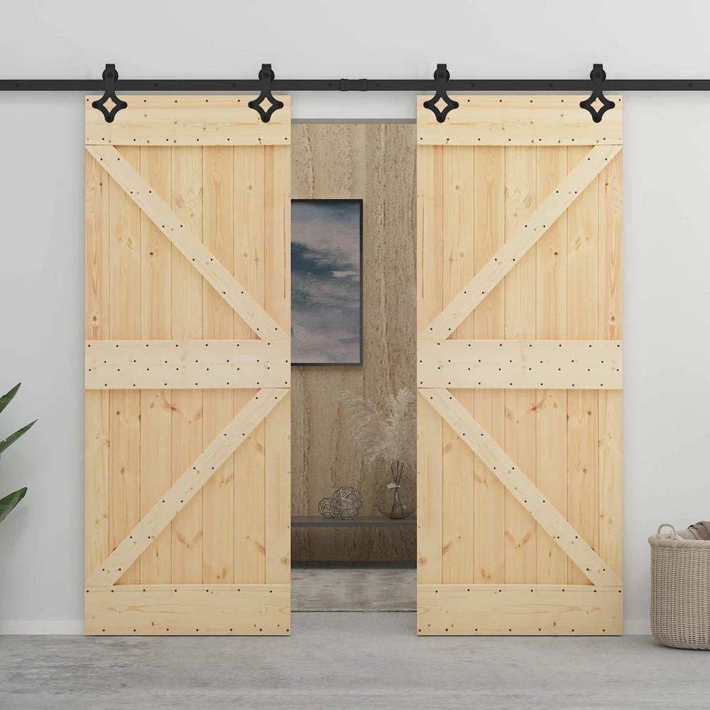 Slankios durys 100 x 210 cm Pušies medienos masyvas