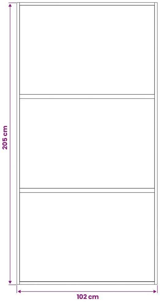 Slankios durys 102 x 205 cm Grūdintas stiklas ir aliuminis