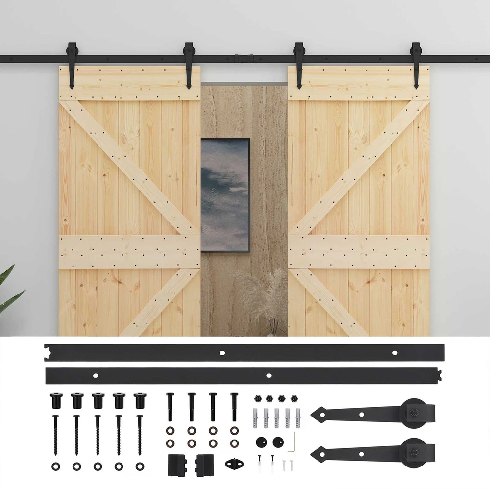 Slankios durys 2 vnt. 80 x 210 cm Pušies medienos masyvas