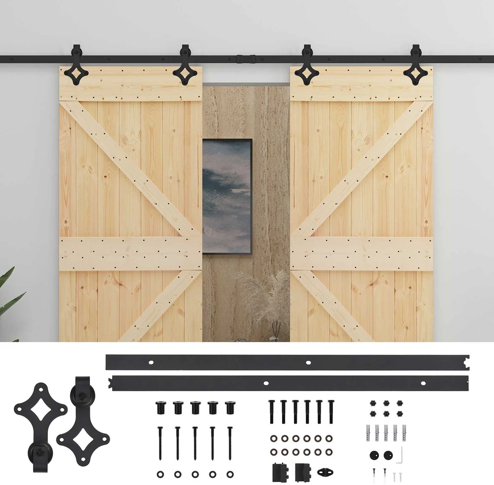 Slankios durys 2 vnt. 80 x 210 cm Pušies medienos masyvas