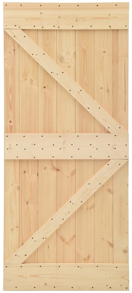 Slankios durys 2 vnt. 90 x 210 cm Pušies medienos masyvas