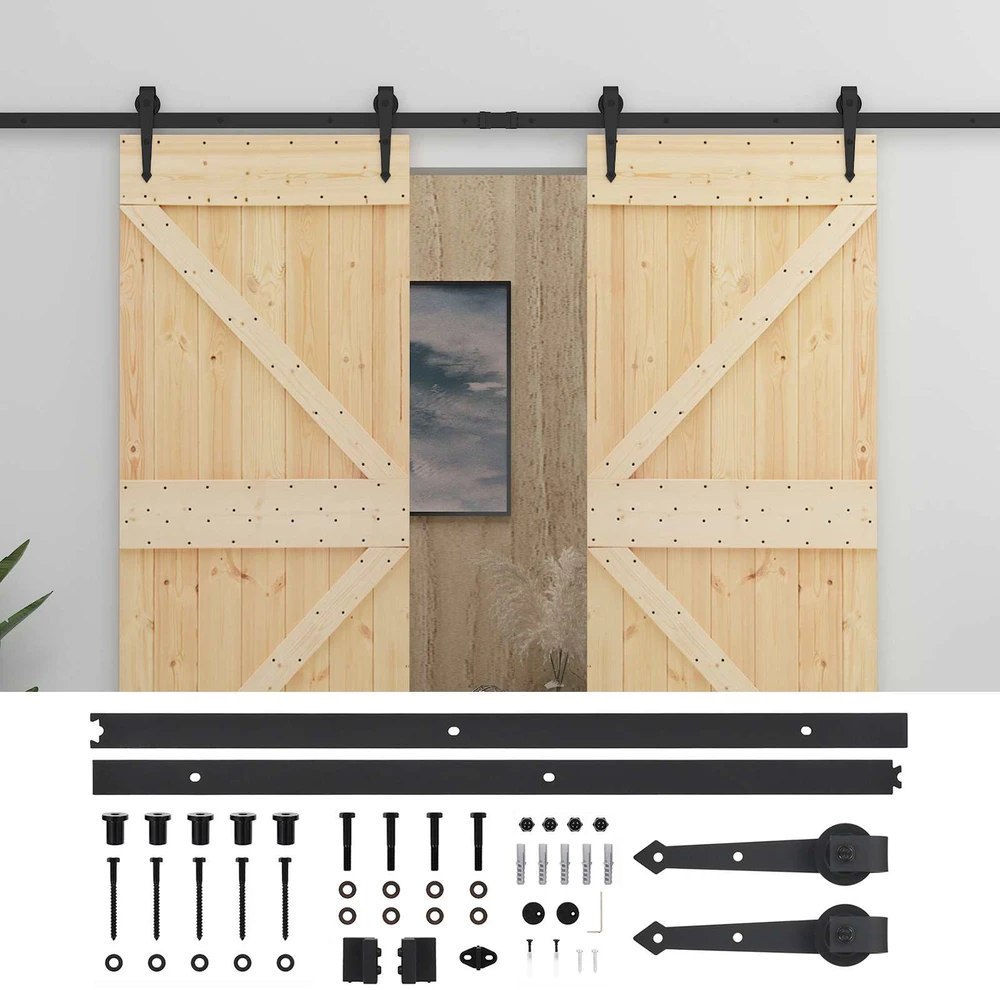 Slankios durys 2 vnt. 90 x 210 cm Pušies medienos masyvas