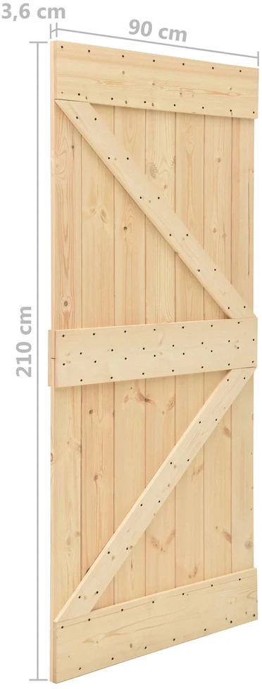 Slankios durys 2 vnt. 90 x 210 cm Pušies medienos masyvas