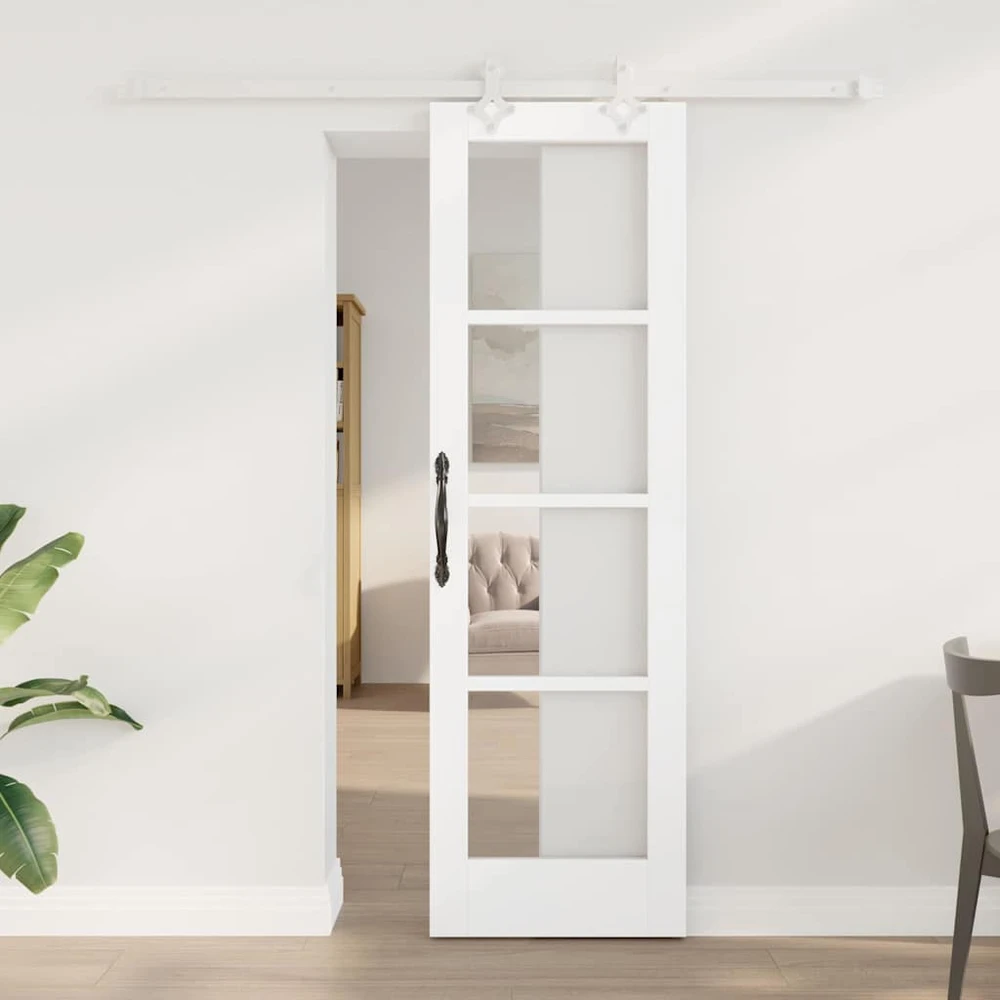 Slankios durys 61 x 198,5 cm Tvirtos pušies mediena ir stiklas