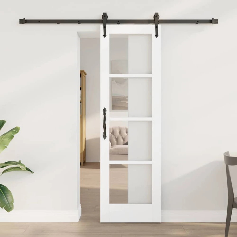 Slankios durys 61 x 198,5 cm Tvirtos pušies mediena ir stiklas