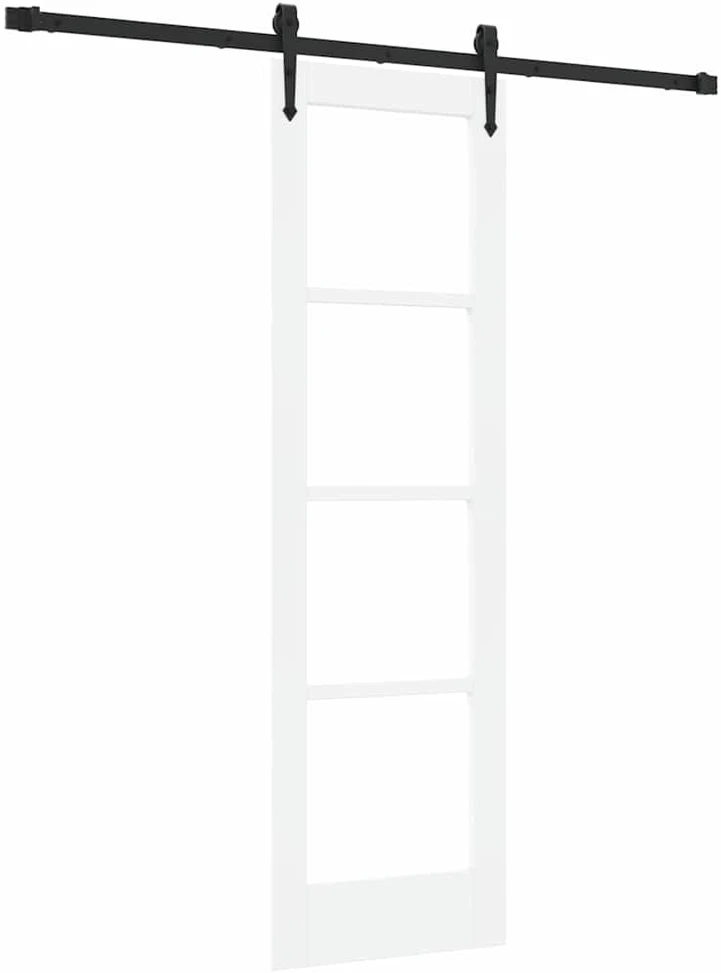 Slankios durys 61 x 198,5 cm Tvirtos pušies mediena ir stiklas